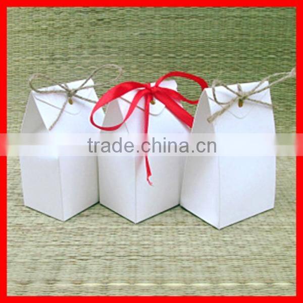 Craft Small Pure White Paperboard Special Gift Storage Box with Ribbon Manufacture