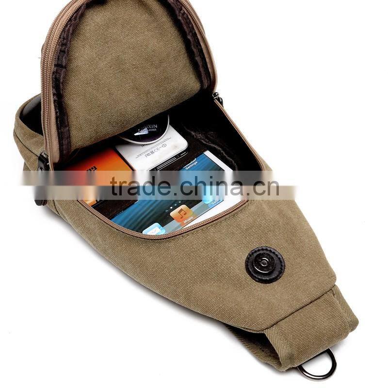 BA-1433 Duty canvas cross body men's chest bag ,custom chest bag