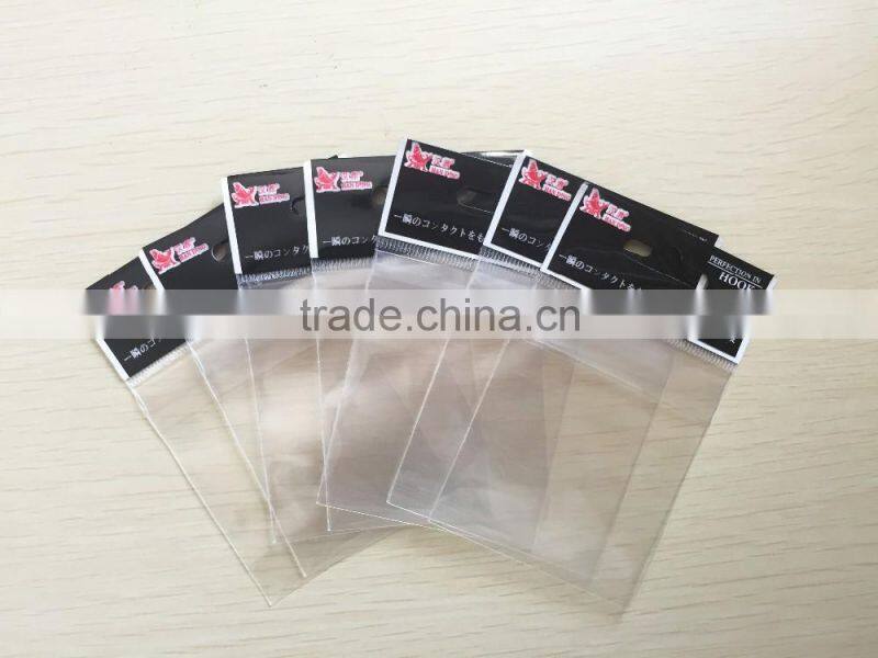 Fishing Tackle Bag OPP CPP Plastic Bag Header Card Selfsealing OPP Plastic Bag With Adhesive Tape For Fishing Hooks