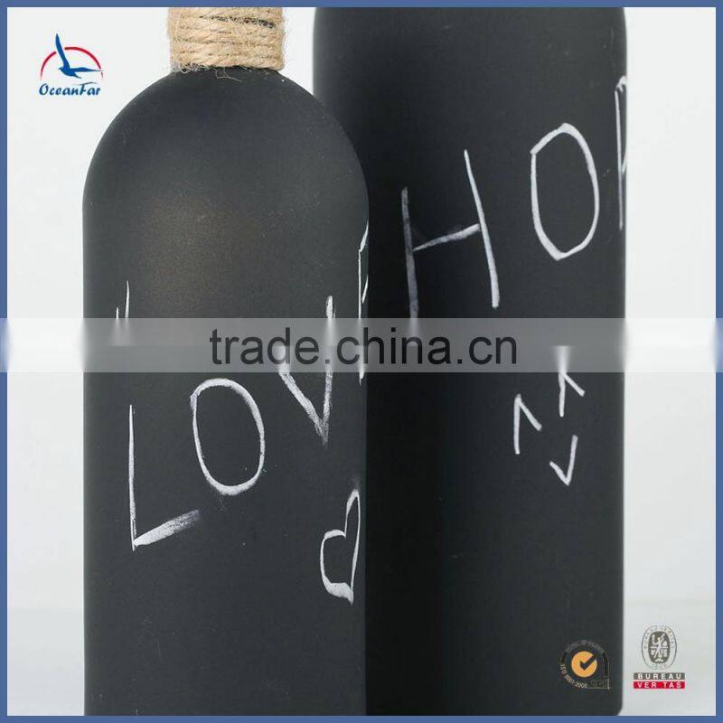 Chalkboard Flower Vase Glass High Quality Decorative Glass Vase