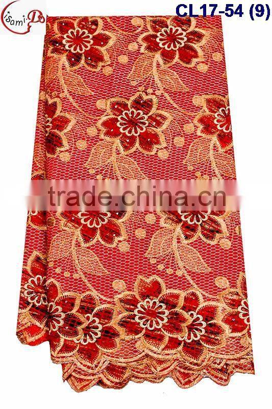 CL17-54 multicolor wonderful flower pattern Organza lace for Halloween dress french lace fabric