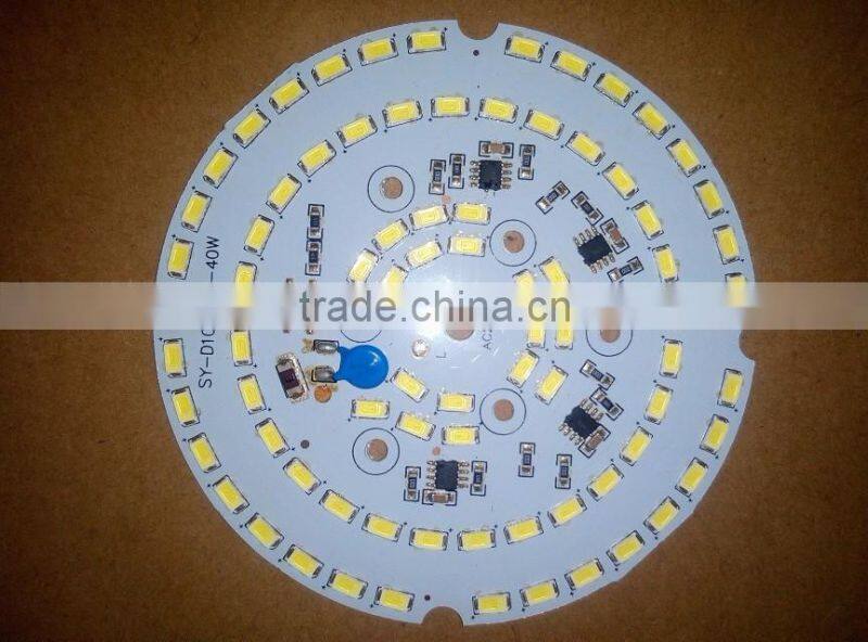 25w 30w 40w AC 220 volt led light source module 5730SMD aluminum pcb plate