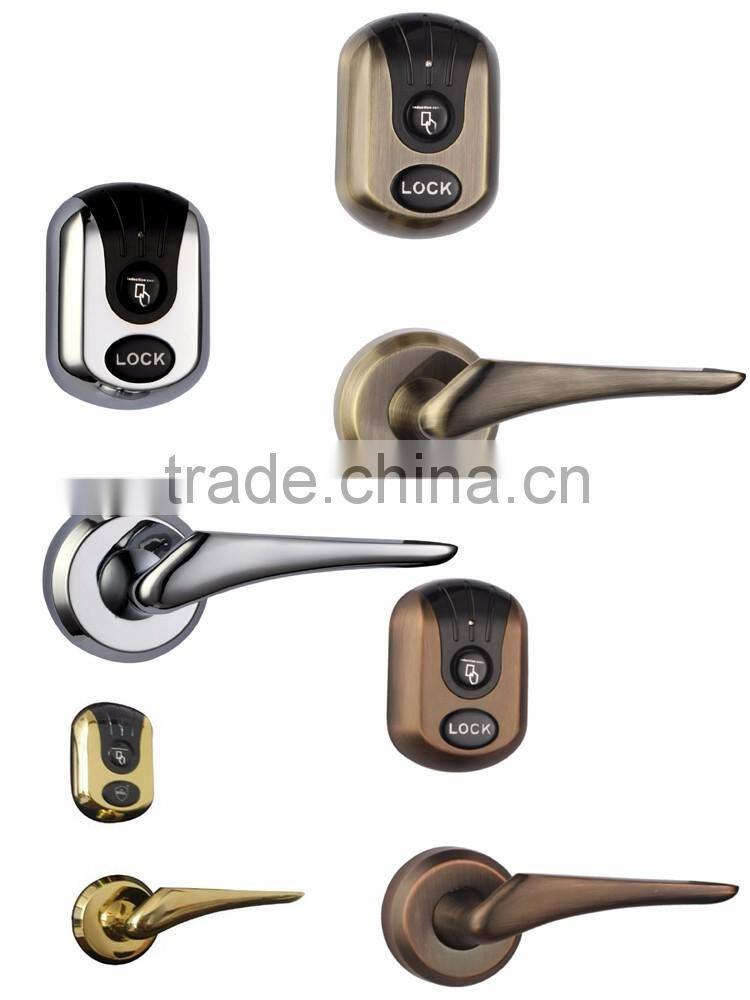Split type silver rfid card electric handle safe digital hotel keyless smart lock key