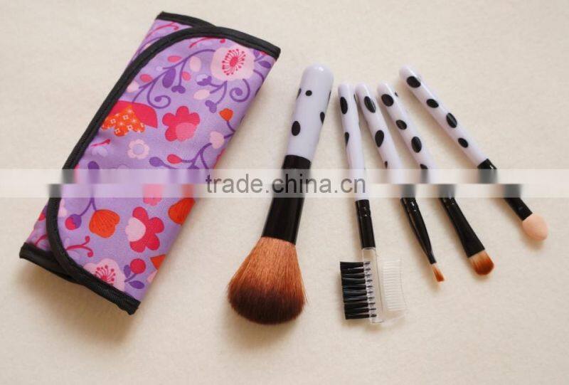 5pcs flower pouch promotional cheap makeup brushes