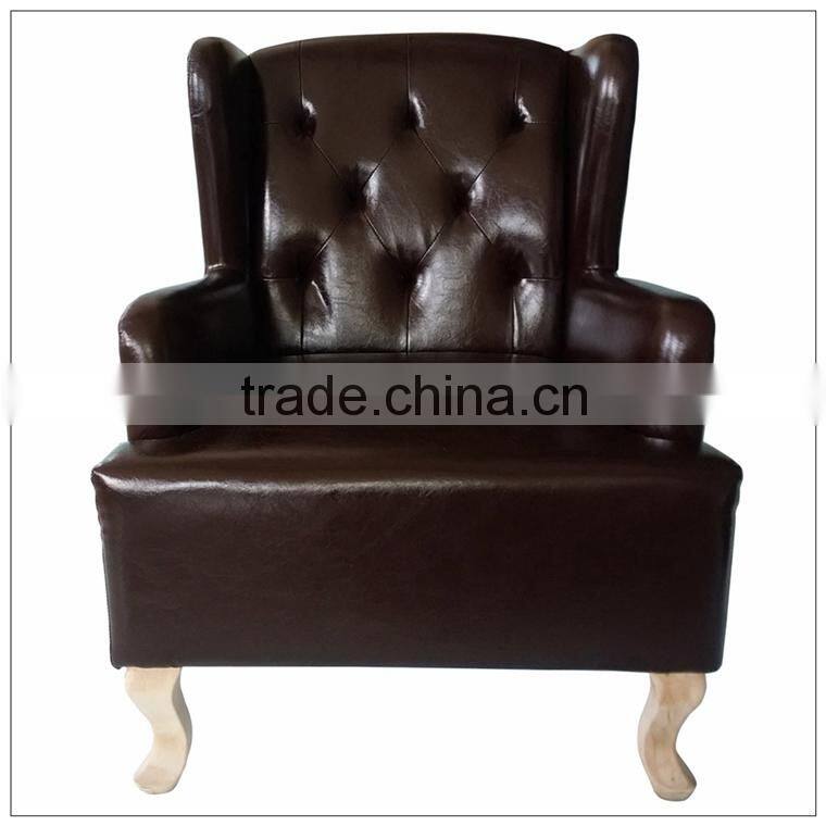 TDSF-05 QVB JIANDE TONGDA LIVINGROOM BIRCH WOOD FOOT PU LEATHER SOFA COFFEE SHOP SOFA LEISURE SOFA LIVING ROOME SOFA