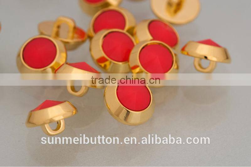 10mm High Quality Aquamarine Rivoli Rhinestone Shank Plastic Buttons