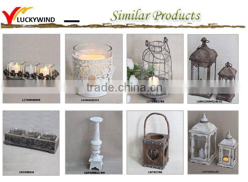 Discount Cast Iron Decorative Colored Metal Lantern for Candle