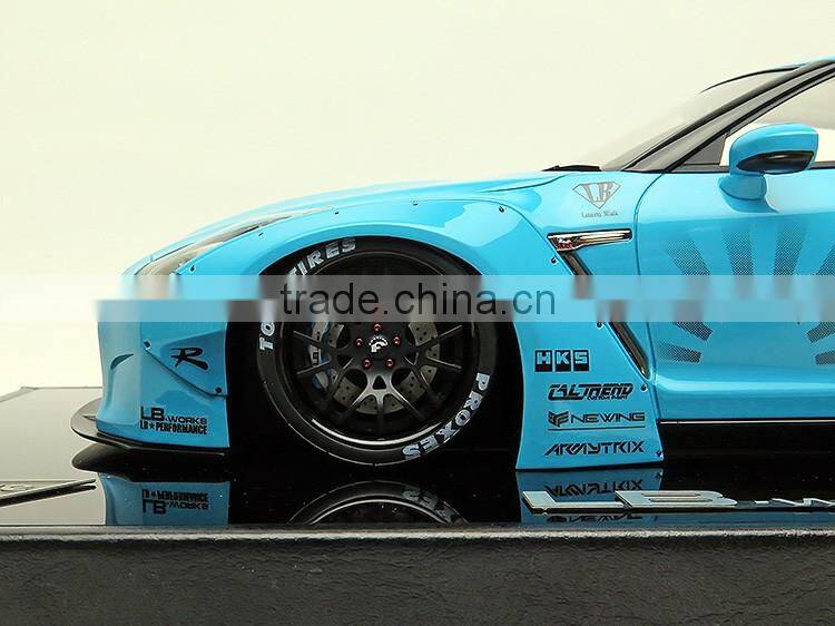 R35 1:18 LB WORKS BABYBLUE Top Quality Custome making 1/18 Diecast Toy Vehicle Model Car