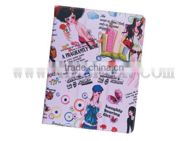 clearance sale SiKai girls cartoon PU leather case for the new ipad 3 2