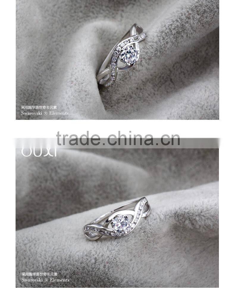 2015 summer Fashion 925 silver sterling rings made with AAA zircon Y70029