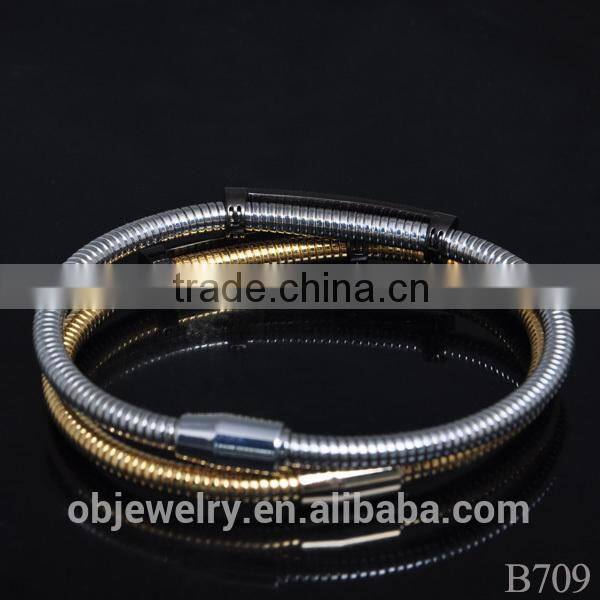 New gold magnetic bracelet with ruby stone for party