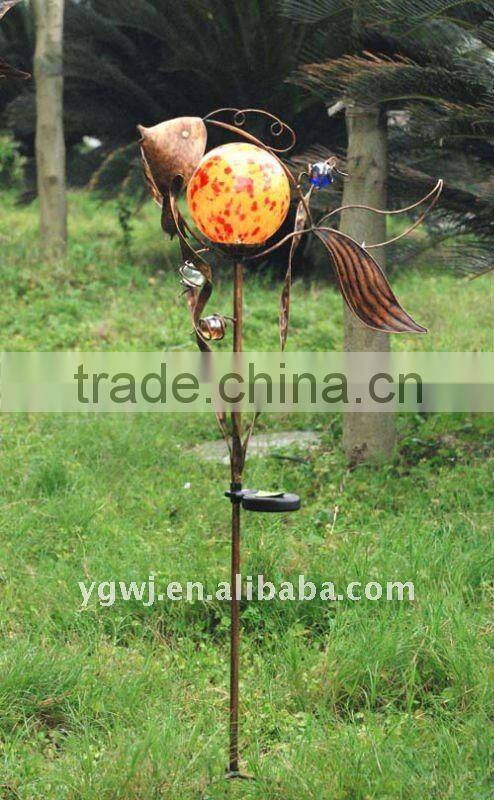metal butterfly solar light garden