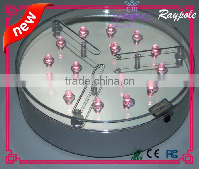 wedding&party suppliers led base light for vase round led party light