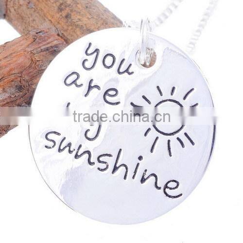 Mother's Day Gift Zinc Alloy Crystal MOM Football Necklace