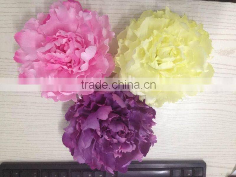 22cm large silk flower artificial pink peony flower head for wedding decoration wholesale flowers artificial