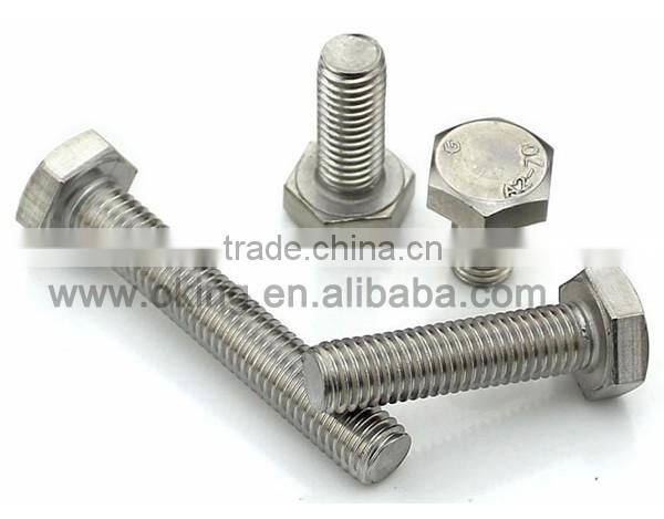 Staniless steel hex bolt m60 support OEM