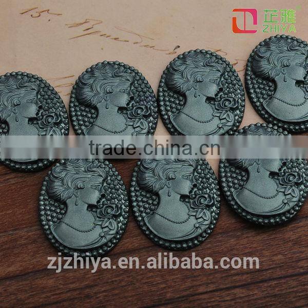Flat back resin cameo wholesale cameo