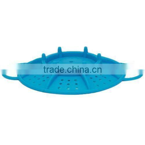 Chic Silicone Vegetable Steamer Food Veggie Steam Basket Microwaveable Cooker