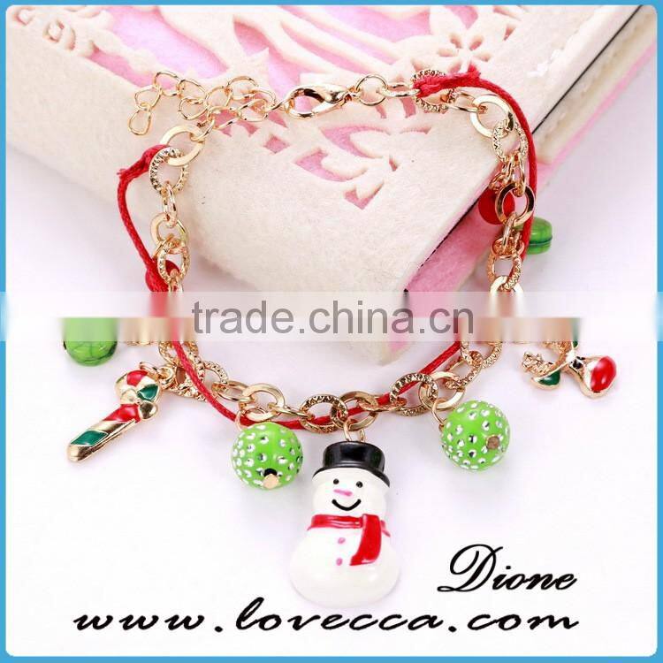 New European Fashion Christmas Jewelry Snowman Charm bracelet wholesale bracelet jewelry
