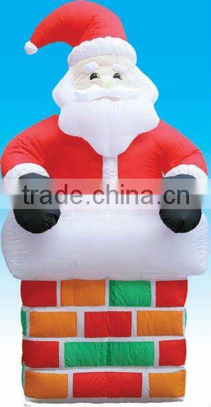 christmas santa in chimney
