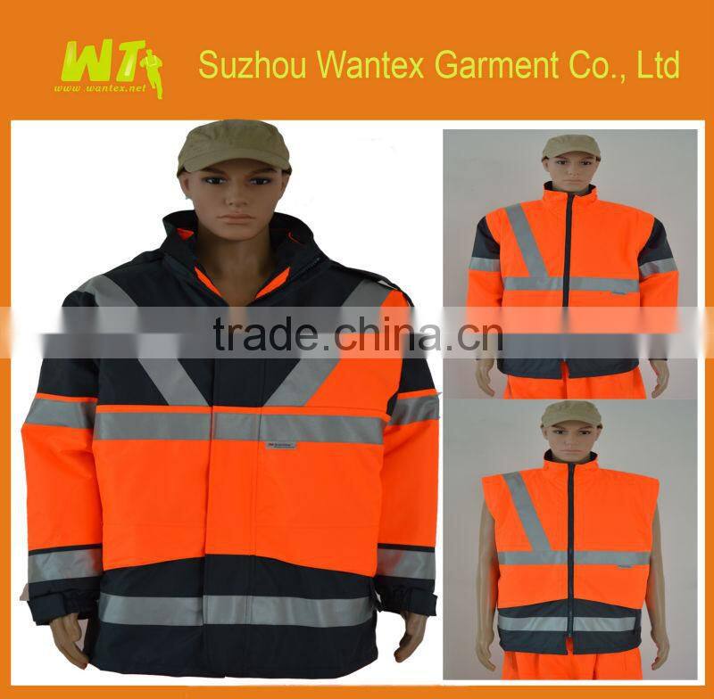 high visibility jacket parka working waterproof jacket winter jacket uniform