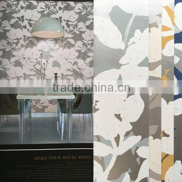 pretty flowers paper wallpaper for interior home decoration