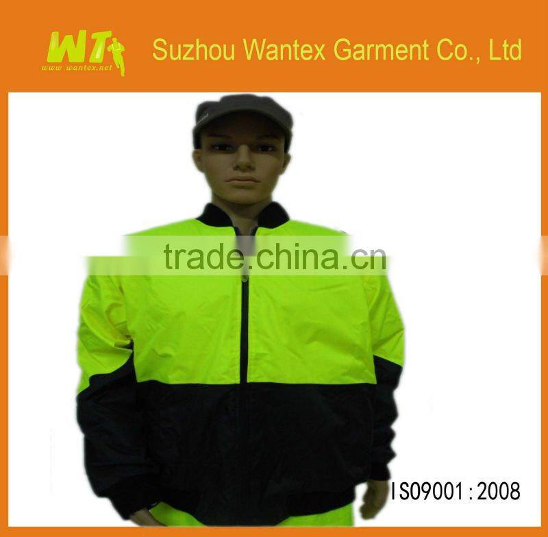 TOP Men's waterproof and windproof safety yellow work wear