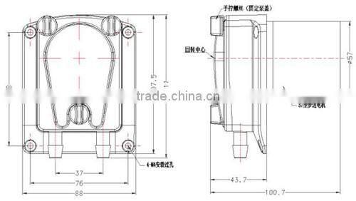 JIHPUMP 304K DC motor Beverage Machine Peristaltic Pump