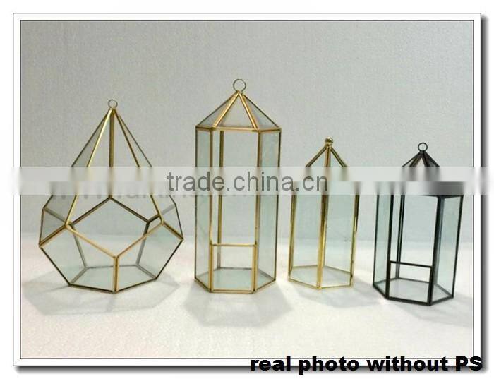 Teardrop& Octagonal& Dodecahedron& Icosahedron Small Beautiful Glass Geometric Terrarium - geometric terrarium glass handicraft