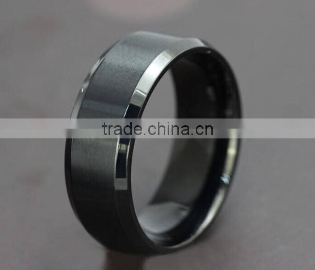 Wholesale cheap black stainless steel ring for men