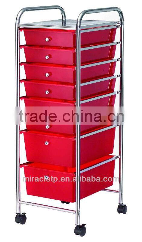 9 PP Plastic White Storage Drawers Cart Organizer