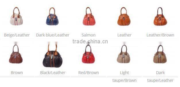 Handbag with long and adjustable strap handbags italian bags genuine leather florence leather fashion