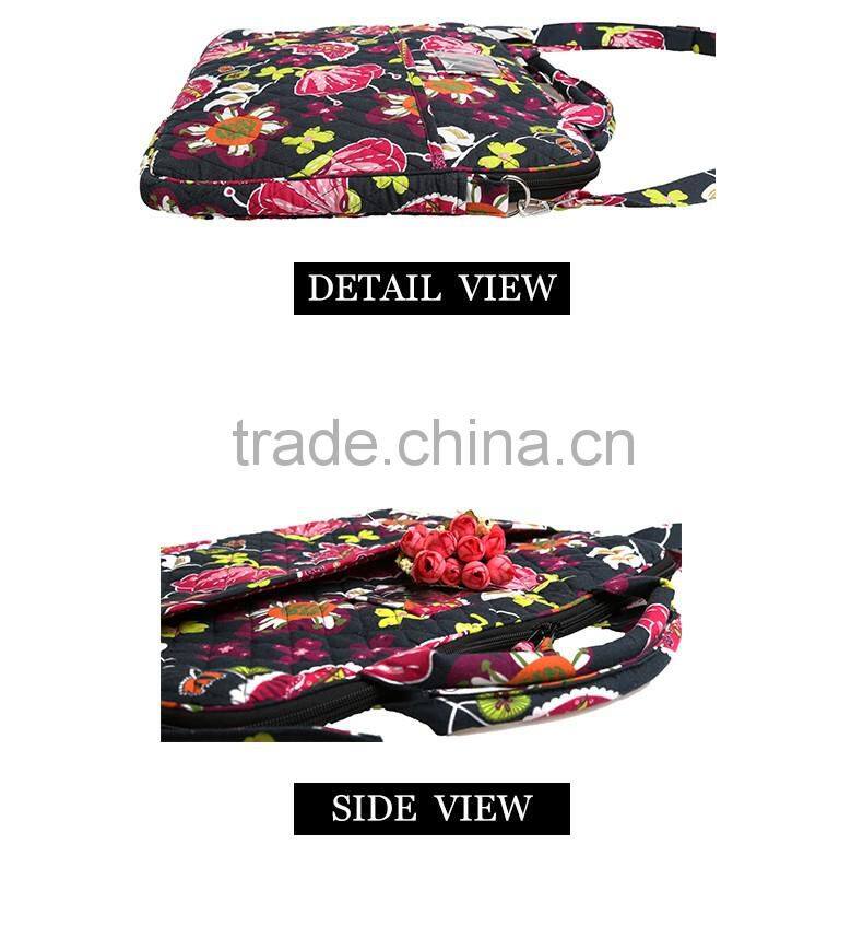 2016 hot cotton fancy quilted fashion foldable womens large computer bag