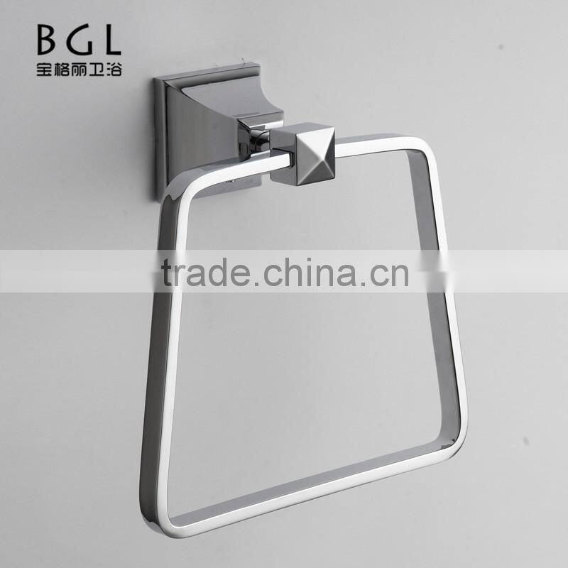 17332 the newest square design chrome towel ring for bathroom designs