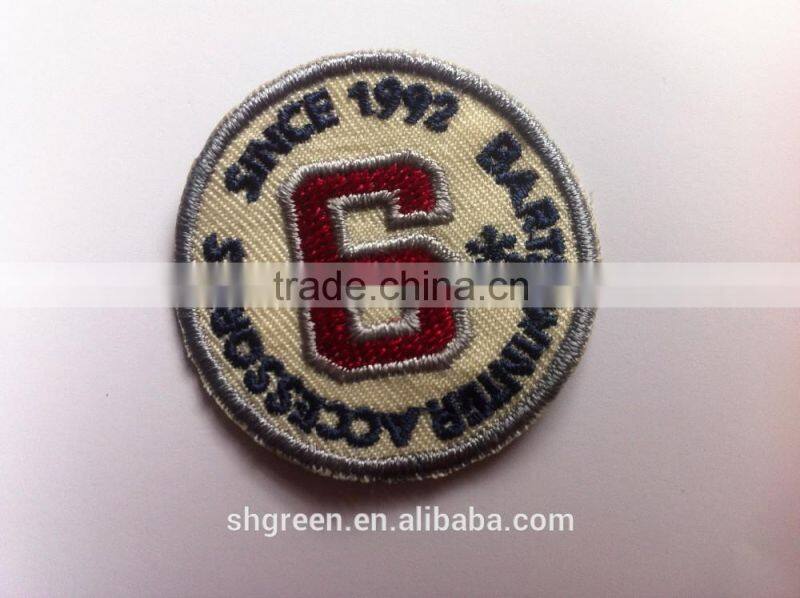 Computerized polyester embroidery crest with stick on back