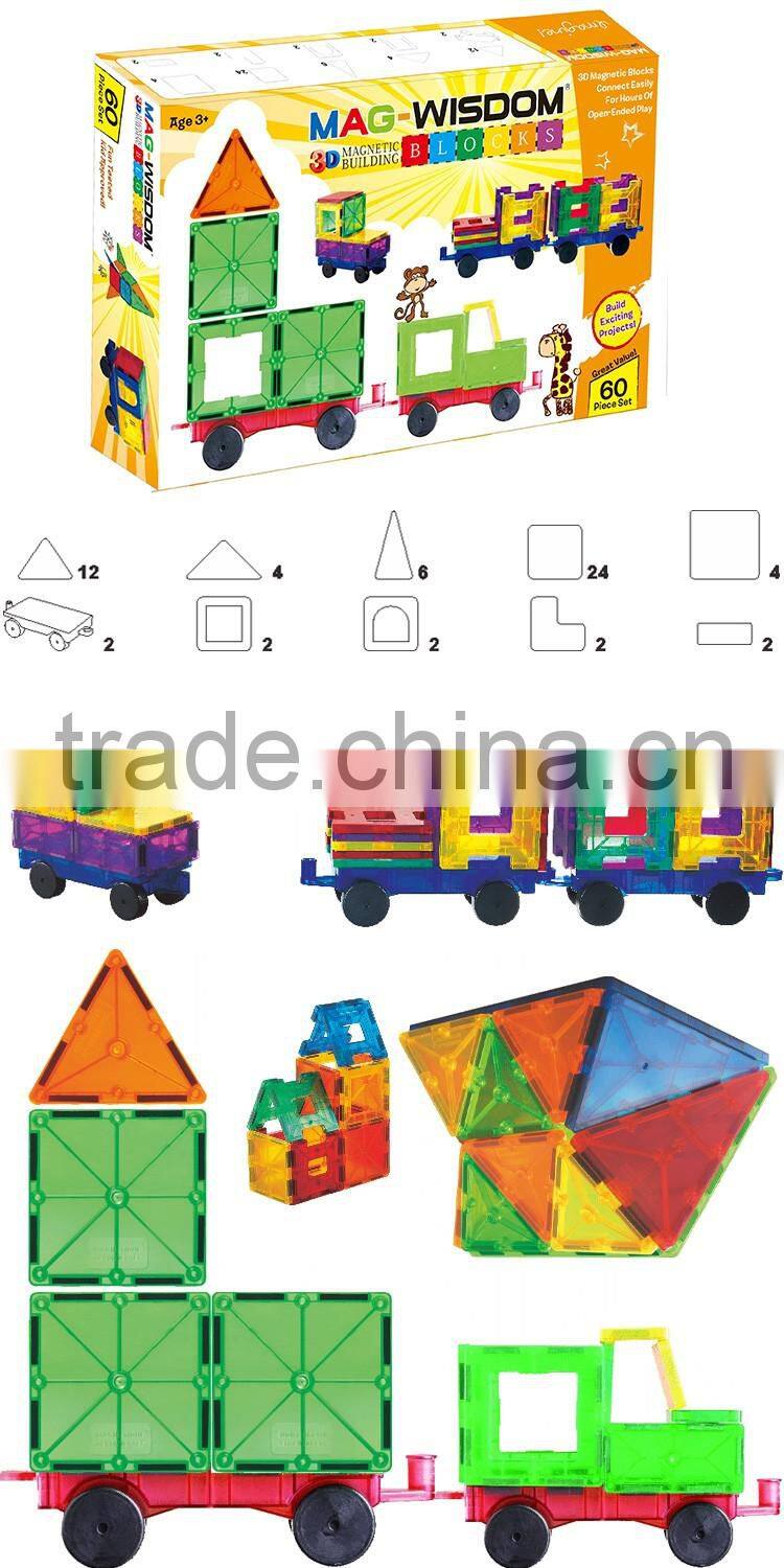 3-D Magnetic Diy Funny Building Blocks for toddlers