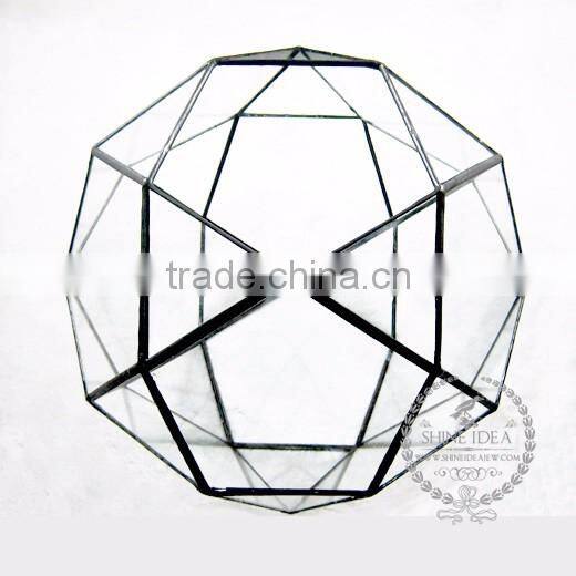22*22*19.5cm geometric 32 face glass terrarium flower arrangement air plant planter greenhouse home decoration 0100007