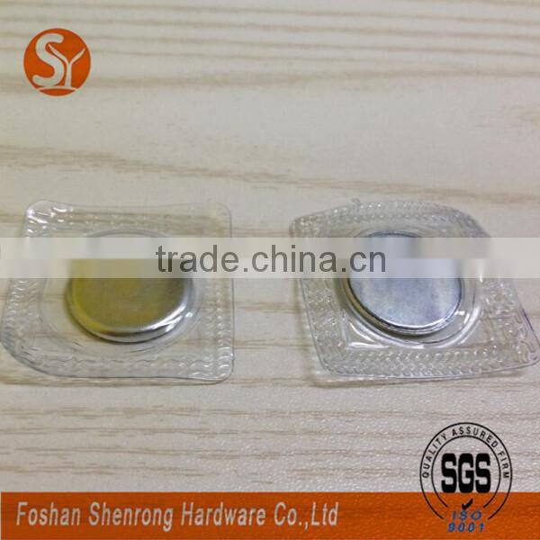 promotional chinese manufacturer permanent neodymium NdFeb hidden sewing PVC magnet with cheap price for bags and clothes