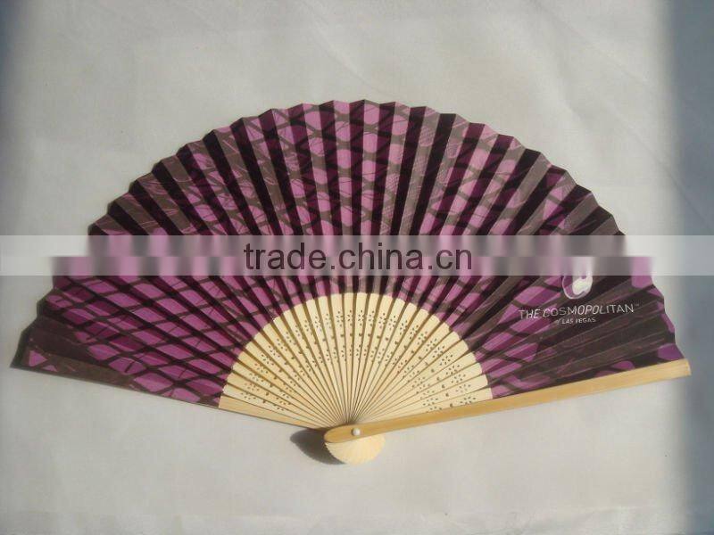 customized advertising bamboo with paper fan