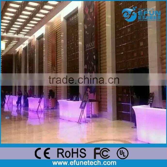 modern illuminated led glowing bar furniture counter table,led wine display table