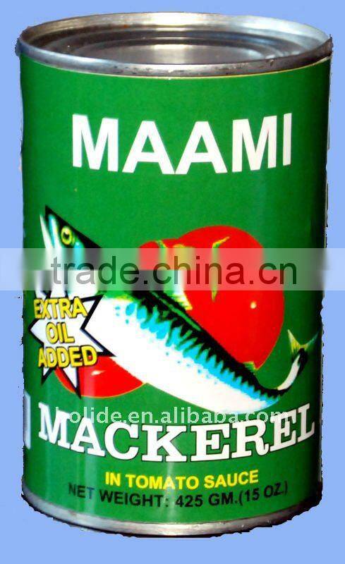 canned mackerel fish product