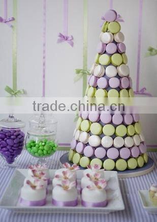 Lightblue- white graudated tint fake macaroon tower