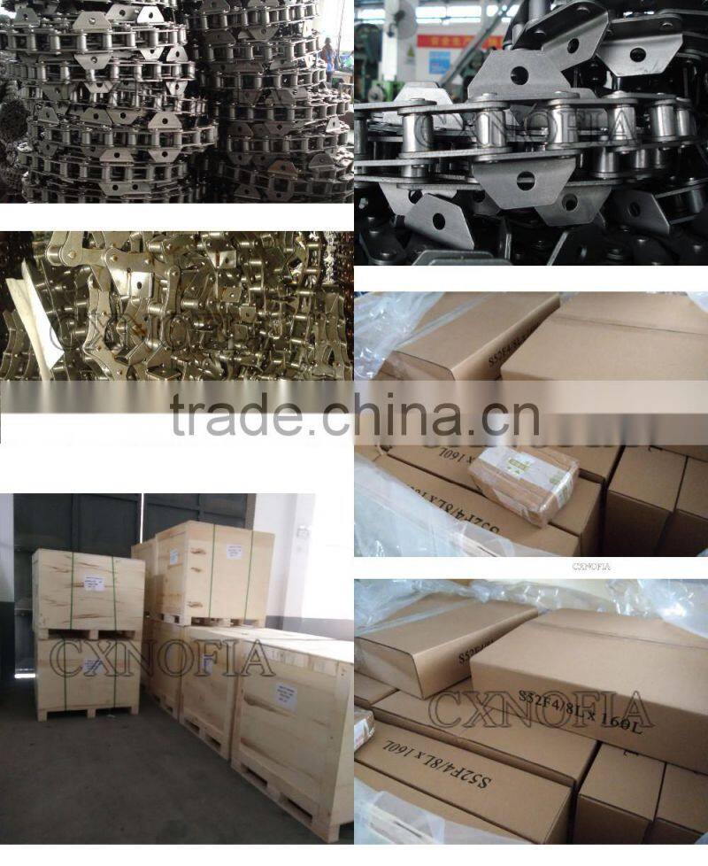 A type Agricultural combine harvester conveyor cranked link transmission chain
