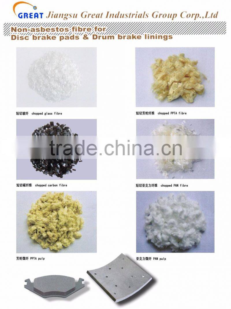 HIgh performance chopped PPTA fiber raw material of brake lining