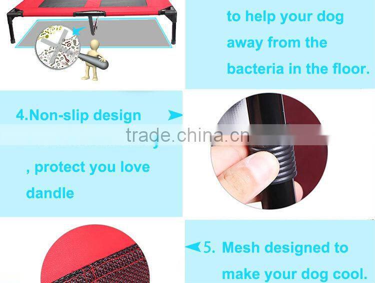 Outdoor durable metal frame elevated dog bed/orthopedic dog bed/raised dog bed pet