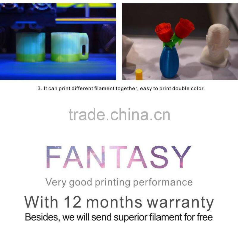 230x150x150mm Printing Size FANTASY Desktop 3D Printer Kit Machine Price FDM Dual Extruder Works with ABS and PLA