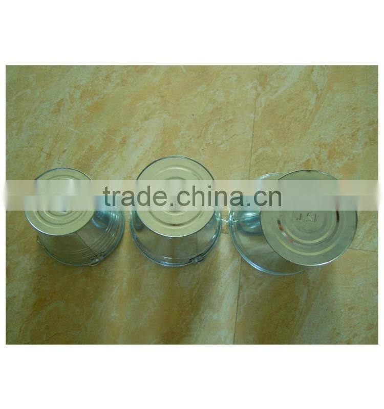 10L Metal Galvanized Buckets with wooden handle for US