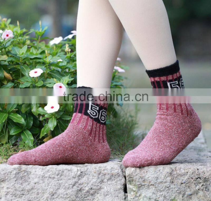 Oskate woman sports sock, knitted cotton woman sock