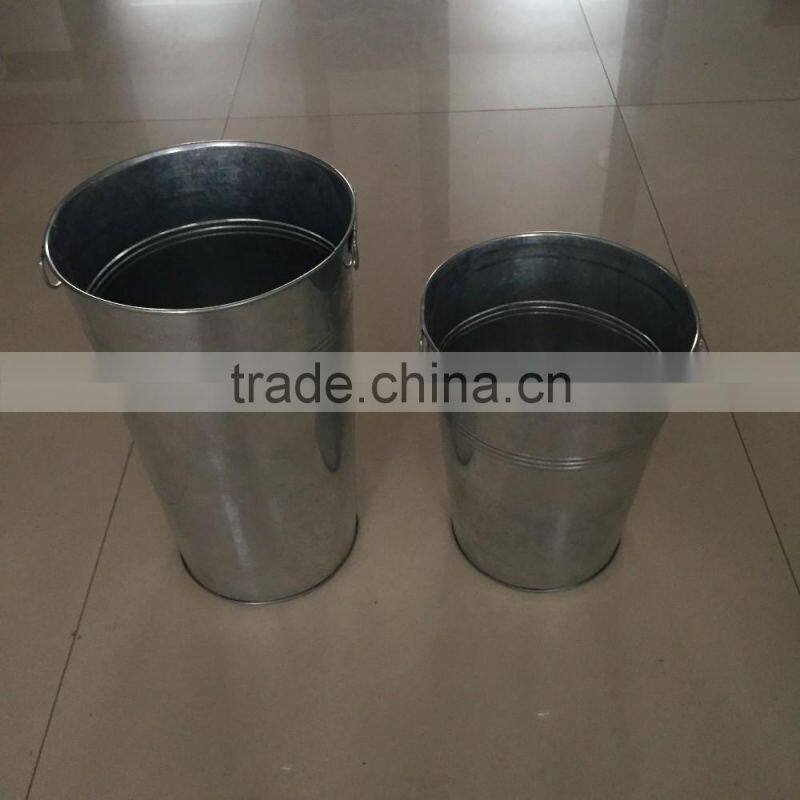 Galvanized Floral Bucket