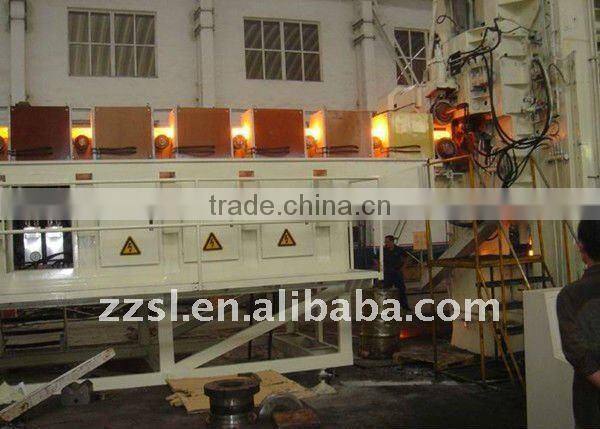 Diathermanous industrial furnace for forging and extrusion